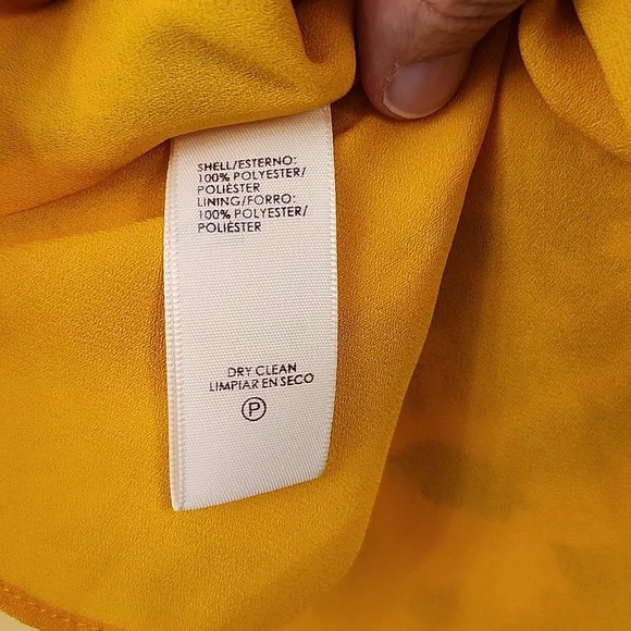 Rebecca Minkoff XXS ruffled short sleeve tie front yellow floral print blouse - Picture 5 of 6